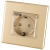 Badkamerstopcontact Met Klep Schuko Met Aarding Zonder Aardpen Goud Set Met PVC-Afdekraam MIUUN