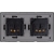 Dubbel Glazen Stopcontact Zwart Set Tweevoudig Afdekraam En 2 X Enkel Stopcontact Met Aardpen