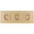 Drievoudig Glazen Stopcontact Goud Set Drievoudig Afdekraam En 3 X Stopcontact
