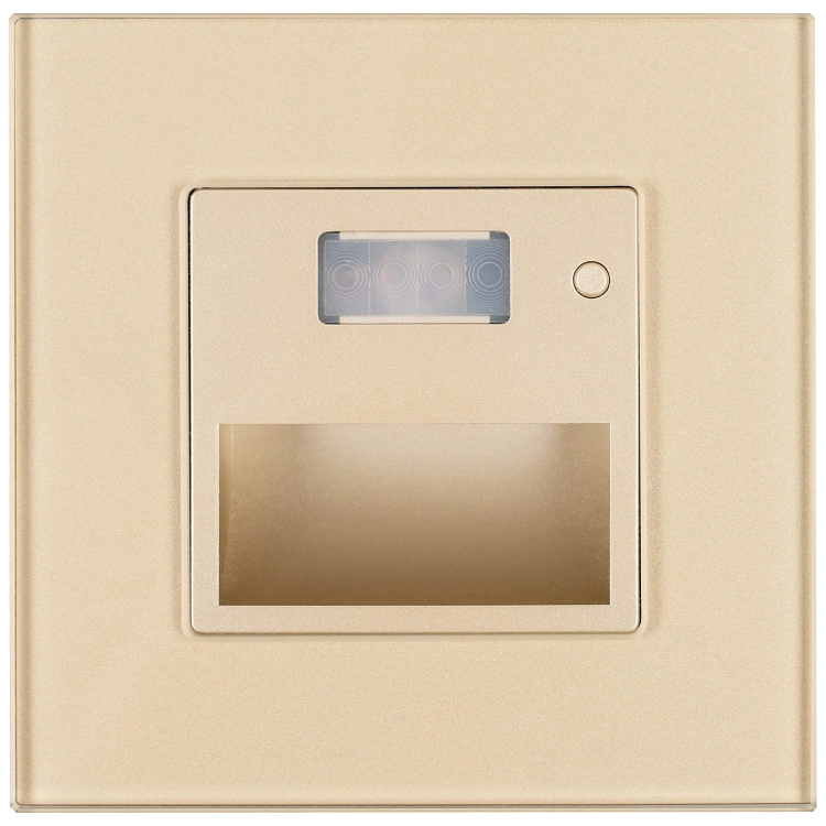 Wand-Traplamp Met Bewegingsmelder Goud Set Met Glazen Afdekraam MIUUN