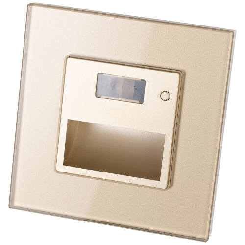 Wand-Traplamp Met Bewegingsmelder Goud Set Met Glazen Afdekraam MIUUN