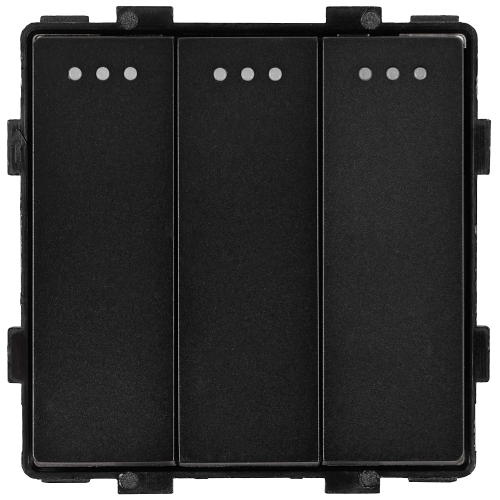 Module Drievoudige Schakelaar Zwart Voor Afdekramen MIUUN