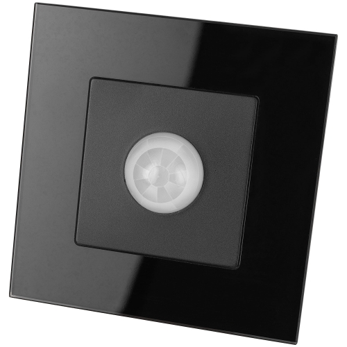 PIR-Bewegingsmelder Wand Glas Zwart MIUUN