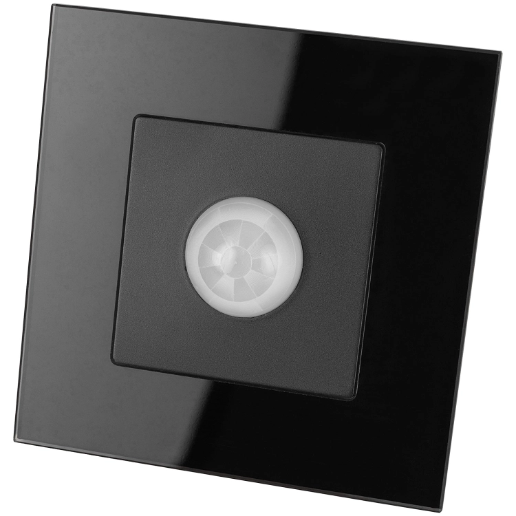 PIR-Bewegingsmelder Wand Glas Zwart MIUUN