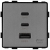 Module Stopcontact Met Drievoudige USB-Lader 65W A+C+C Grijs Voor Afdekramen MIUUN