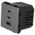 Module Stopcontact Met Drievoudige USB-Lader 65W A+C+C Grijs Voor Afdekramen MIUUN
