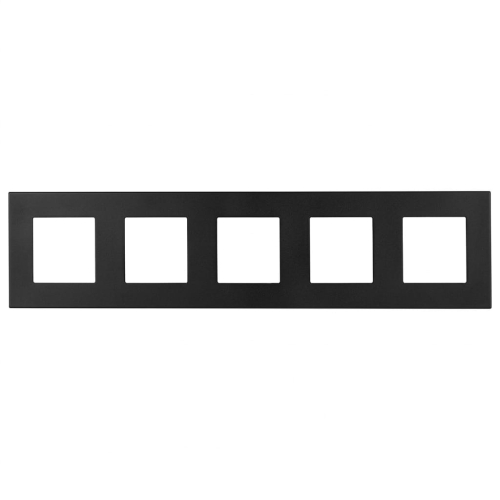 Kunststof Afdekraam LINEA Vijfvoudig Zwart Verticaal Horizontaal Voor Modules MIUUN