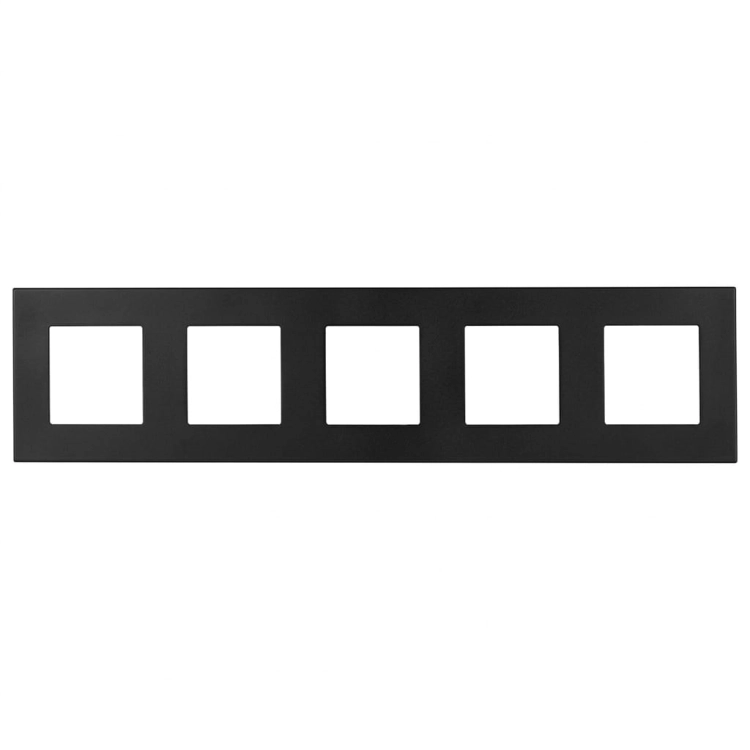 Kunststof Afdekraam LINEA Vijfvoudig Zwart Verticaal Horizontaal Voor Modules MIUUN