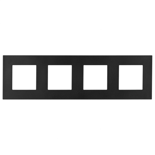 Kunststof Afdekraam LINEA Viervoudig Zwart Verticaal Horizontaal Voor Modules MIUUN