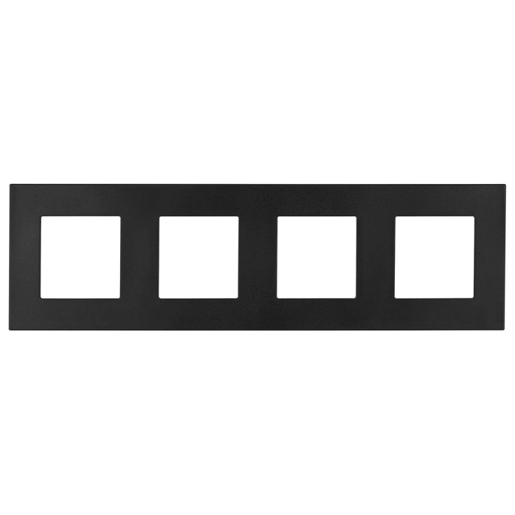 Kunststof Afdekraam LINEA Viervoudig Zwart Verticaal Horizontaal Voor Modules MIUUN