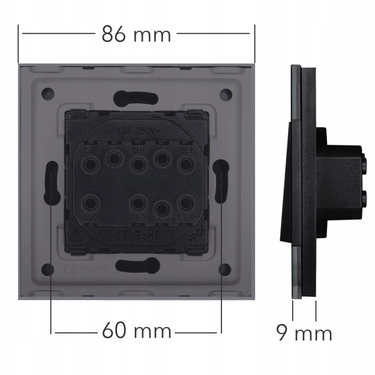 Schakelaar Drievoudig Klassiek Wit Set Met Afdekraam MIUUN