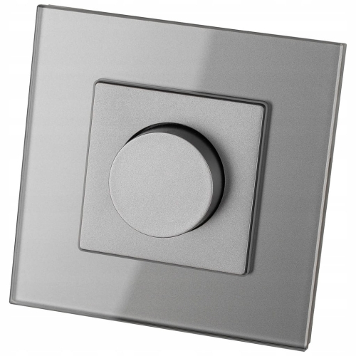 Schakelaar Draaibare Lichtdimmer Grijs Set Met Afdekraam MIUUN