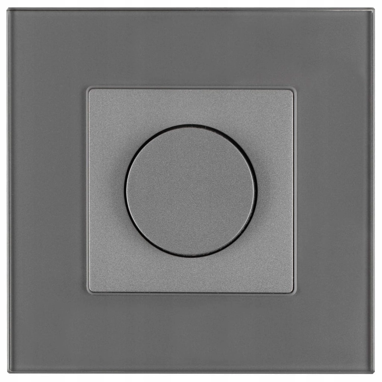 Schakelaar Draaibare Lichtdimmer Grijs Set Met Afdekraam MIUUN