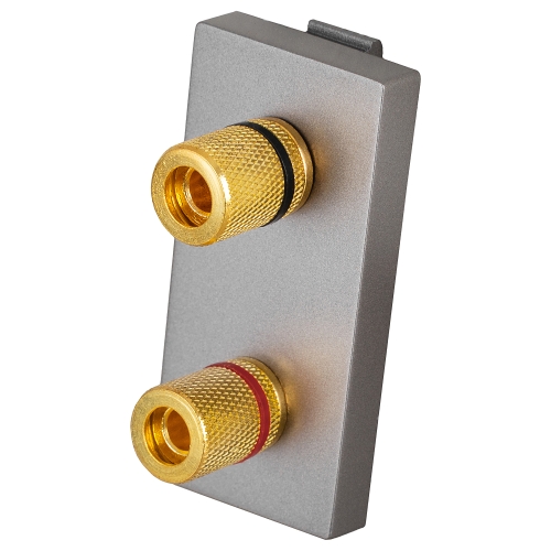 Module Stereo Luidsprekeraansluiting Grijs Voor Afdekramen MIUUN