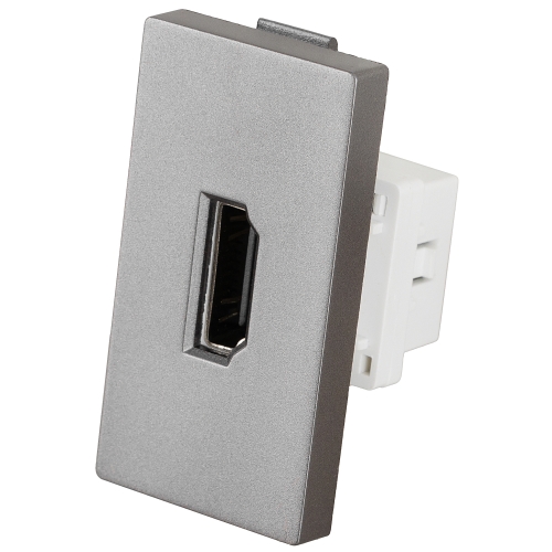 Module HDMI-Aansluiting Grijs Voor Afdekramen