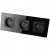 Drievoudig Stopcontact Glas Zwart Set Drievoudig Afdekraam En 3 X Stopcontact