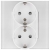 Dubbel Stopcontact Wit Schuko Set Met Glazen Afdekraam MIUUN