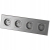 Viervoudig Stopcontact Grijs Met Aardpen Set PVC Viervoudig Afdekraam 4 X Enkel Stopcontact MIUUN
