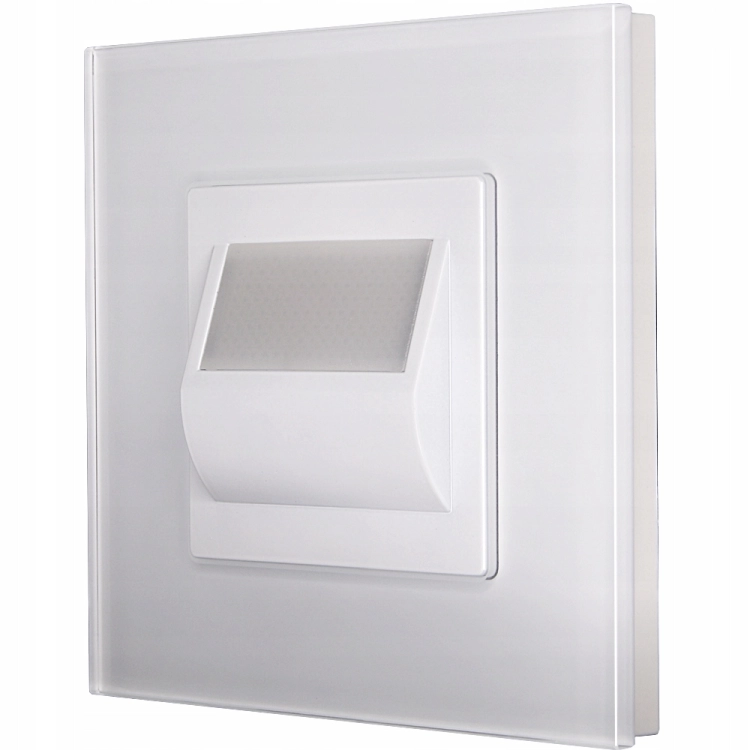 LED-Vloer-Trap-Wandlamp Wit Set Met Glazen Afdekraam MIUUN