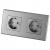 Dubbel Schuko-Stopcontact Grijs Set Tweevoudig PVC-Afdekraam 2 X Enkel Stopcontact MIUUN