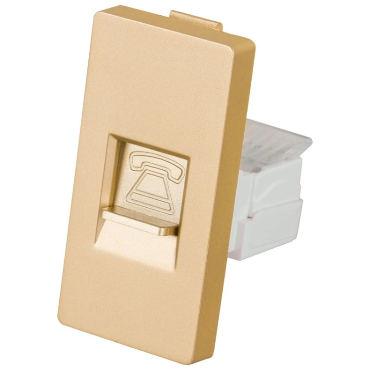Module RJ11-Telefoonaansluiting 4 PIN Goud Voor Afdekramen MIUUN