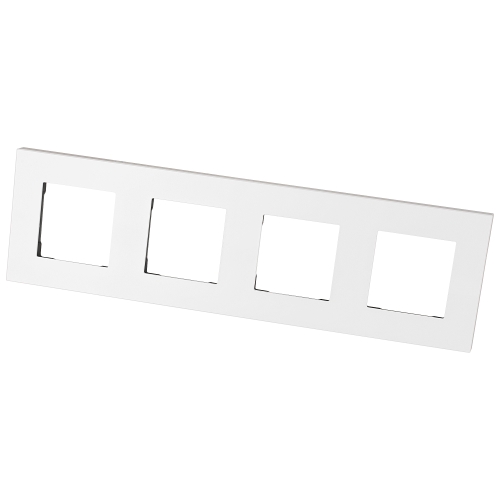 Kunststof Afdekraam LINEA Viervoudig Wit Verticaal Horizontaal Voor Modules MIUUN