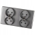 Dubbel Stopcontact Grijs Set PVC Tweevoudig Afdekraam En 2 X Dubbel Stopcontact MIUUN