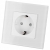 Stopcontact Wit Schuko Met Randaarde Set Met Glazen Afdekraam MIUUN