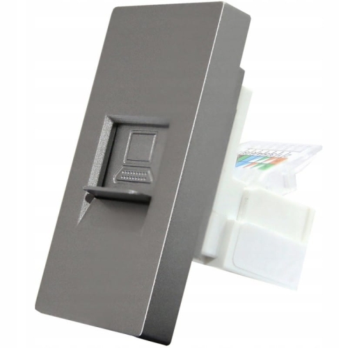 Module RJ45-Netwerkaansluiting Kat 6 Grijs Voor Afdekramen MIUUN
