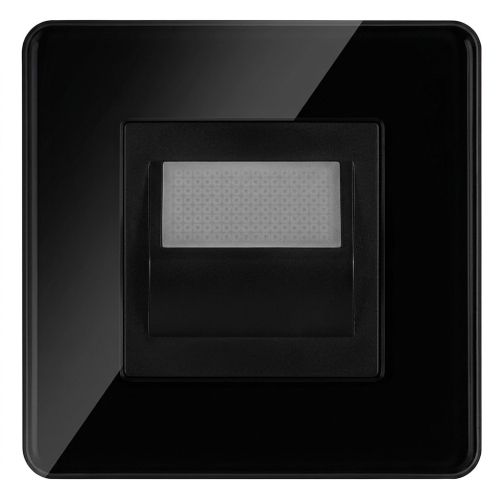 LED Vloer-Trapverlichting Set Met Glazen Afdekraam Hoogglans Zwart MIUUN