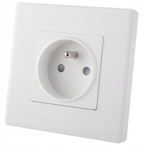 Stopcontact Wit Met Aardpen Aarding Set Met PVC-Afdekraam MIUUN