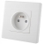Stopcontact Wit Met Aardpen Aarding Set Met PVC-Afdekraam MIUUN