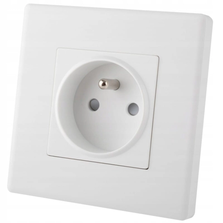 Stopcontact Wit Met Aardpen Aarding Set Met PVC-Afdekraam MIUUN