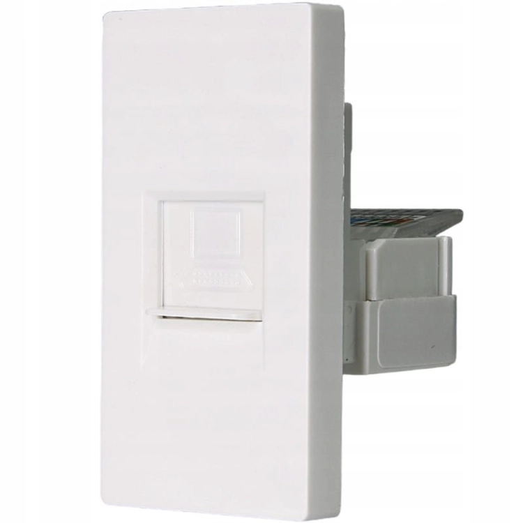 Module RJ45-Netwerkaansluiting Kat 6 Wit Voor Afdekramen MIUUN