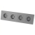 Viervoudig Kunststof Schuko-Stopcontact LINEA Grijs Viervoudig Afdekraam En 4 X Stopcontact
