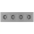 Viervoudig Kunststof Schuko-Stopcontact LINEA Grijs Viervoudig Afdekraam En 4 X Stopcontact