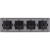 Viervoudig Kunststof Schuko-Stopcontact LINEA Grijs Viervoudig Afdekraam En 4 X Stopcontact