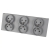 Drievoudig Kunststof Stopcontact LINEA Grijs Drievoudig Afdekraam En 3 X Stopcontact MIUUN