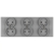 Drievoudig Kunststof Stopcontact LINEA Grijs Drievoudig Afdekraam En 3 X Stopcontact MIUUN
