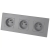 Drievoudig Kunststof Stopcontact LINEA Grijs Drievoudig Afdekraam En 3 X Stopcontact MIUUN