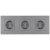 Drievoudig Kunststof Stopcontact LINEA Grijs Schuko Drievoudig Afdekraam En 3 X Stopcontact