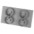 Viervoudig Kunststof Stopcontact LINEA Grijs En Tweevoudig Afdekraam 2 X Stopcontact MIUUN