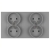 Viervoudig Kunststof Stopcontact LINEA Grijs En Tweevoudig Afdekraam 2 X Stopcontact MIUUN