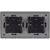 Viervoudig Kunststof Stopcontact LINEA Grijs En Tweevoudig Afdekraam 2 X Stopcontact MIUUN