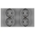 Viervoudig Kunststof Schuko-Stopcontact LINEA Grijs Tweevoudig Afdekraam 2 X Stopcontact
