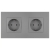Dubbel Kunststof Schuko-Stopcontact LINEA Grijs En Tweevoudig Afdekraam 2 X Stopcontact