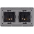 Dubbel Kunststof Schuko-Stopcontact LINEA Grijs En Tweevoudig Afdekraam 2 X Stopcontact