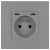 Stopcontact Kunststof LINEA + Dubbele USB C+C-Lader 20W Grijs MIUUN