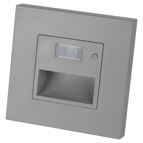 LED-Vloerlamp Met Bewegingsmelder Grijs Met Kunststof Afdekraam LINEA MIUUN