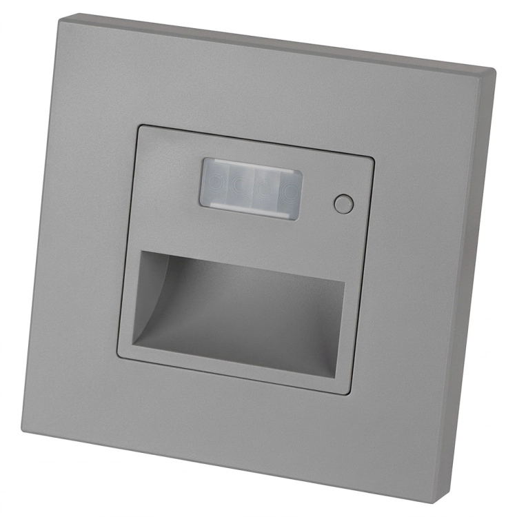 LED-Vloerlamp Met Bewegingsmelder Grijs Met Kunststof Afdekraam LINEA MIUUN